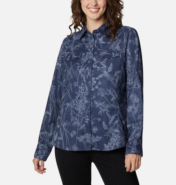 Columbia Silver Ridge Shirts Blue For Women's NZ96584 New Zealand